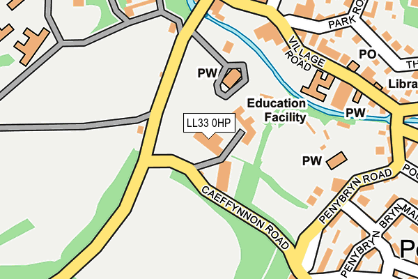 LL33 0HP map - OS OpenMap – Local (Ordnance Survey) LL33 0HP map - OS OpenMap – Local (Ordnance Survey)