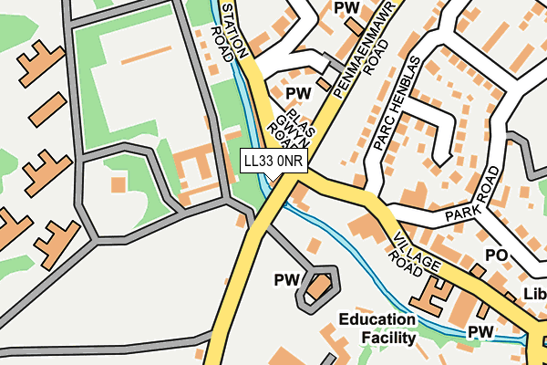 LL33 0NR map - OS OpenMap – Local (Ordnance Survey) LL33 0NR map - OS OpenMap – Local (Ordnance Survey)
