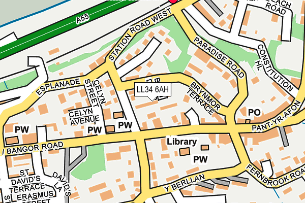 LL34 6AH map - OS OpenMap – Local (Ordnance Survey) LL34 6AH map - OS OpenMap – Local (Ordnance Survey)