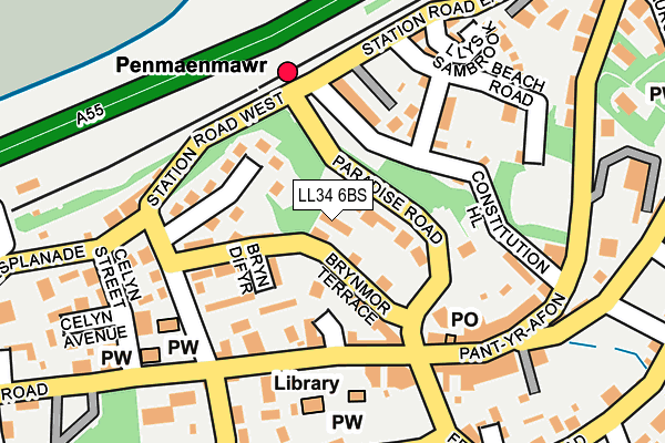 LL34 6BS map - OS OpenMap – Local (Ordnance Survey) LL34 6BS map - OS OpenMap – Local (Ordnance Survey)