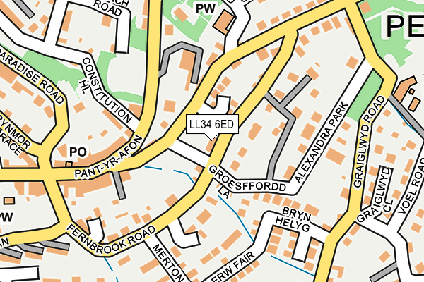 LL34 6ED map - OS OpenMap – Local (Ordnance Survey) LL34 6ED map - OS OpenMap – Local (Ordnance Survey)