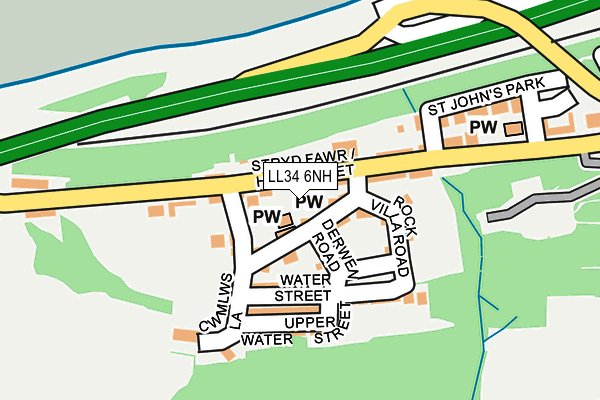 LL34 6NH map - OS OpenMap – Local (Ordnance Survey) LL34 6NH map - OS OpenMap – Local (Ordnance Survey)