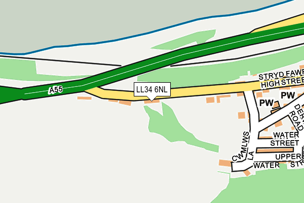 LL34 6NL map - OS OpenMap – Local (Ordnance Survey) LL34 6NL map - OS OpenMap – Local (Ordnance Survey)