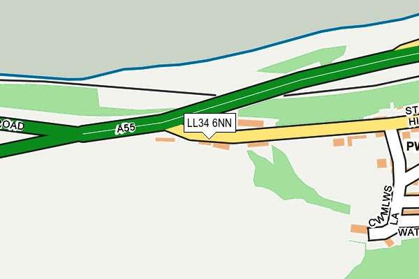 LL34 6NN map - OS OpenMap – Local (Ordnance Survey) LL34 6NN map - OS OpenMap – Local (Ordnance Survey)