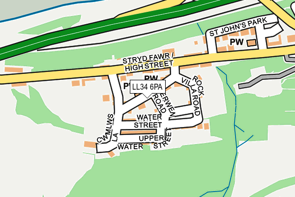LL34 6PA map - OS OpenMap – Local (Ordnance Survey) LL34 6PA map - OS OpenMap – Local (Ordnance Survey)