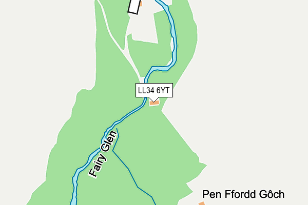 LL34 6YT map - OS OpenMap – Local (Ordnance Survey) LL34 6YT map - OS OpenMap – Local (Ordnance Survey)