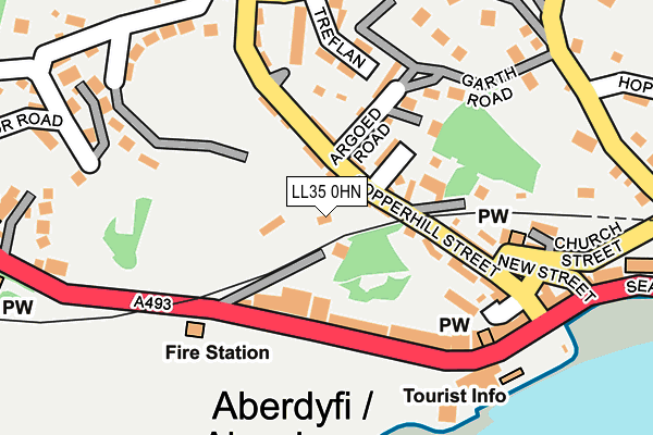 LL35 0HN map - OS OpenMap – Local (Ordnance Survey) LL35 0HN map - OS OpenMap – Local (Ordnance Survey)