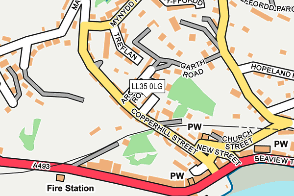 LL35 0LG map - OS OpenMap – Local (Ordnance Survey) LL35 0LG map - OS OpenMap – Local (Ordnance Survey)