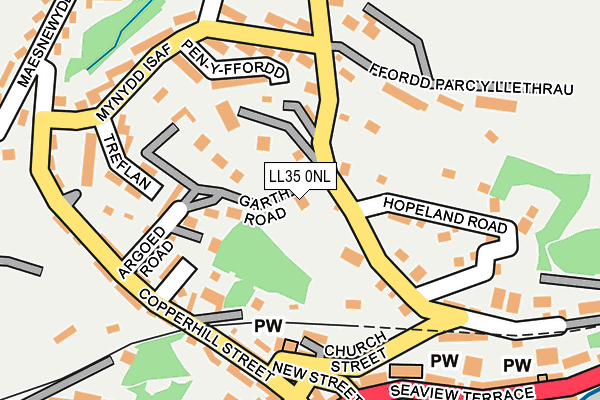 LL35 0NL map - OS OpenMap – Local (Ordnance Survey) LL35 0NL map - OS OpenMap – Local (Ordnance Survey)