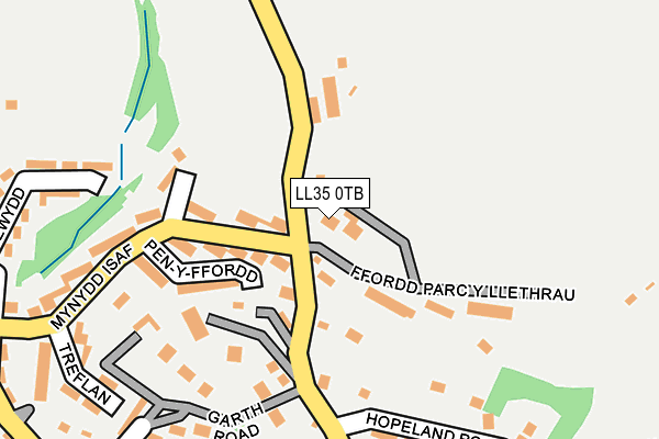 LL35 0TB map - OS OpenMap – Local (Ordnance Survey) LL35 0TB map - OS OpenMap – Local (Ordnance Survey)