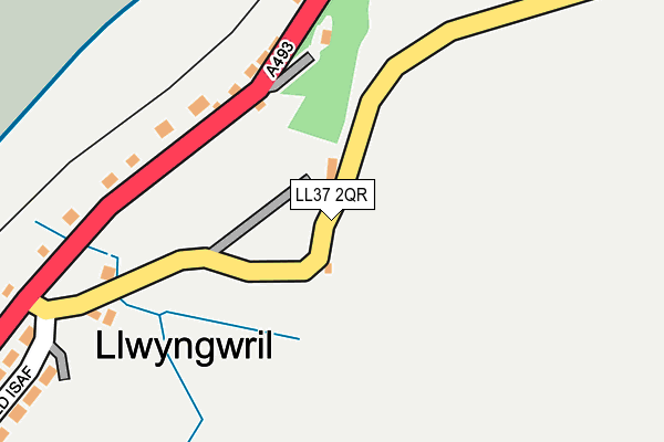 LL37 2QR map - OS OpenMap – Local (Ordnance Survey) LL37 2QR map - OS OpenMap – Local (Ordnance Survey)