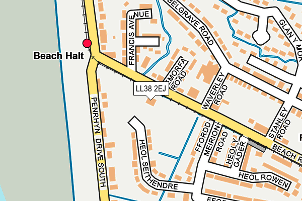 LL38 2EJ map - OS OpenMap – Local (Ordnance Survey) LL38 2EJ map - OS OpenMap – Local (Ordnance Survey)