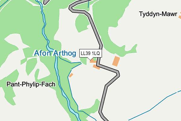 LL39 1LQ map - OS OpenMap – Local (Ordnance Survey) LL39 1LQ map - OS OpenMap – Local (Ordnance Survey)