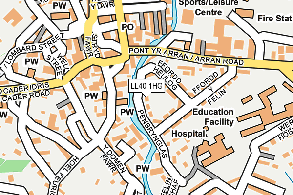 LL40 1HG map - OS OpenMap – Local (Ordnance Survey) LL40 1HG map - OS OpenMap – Local (Ordnance Survey)