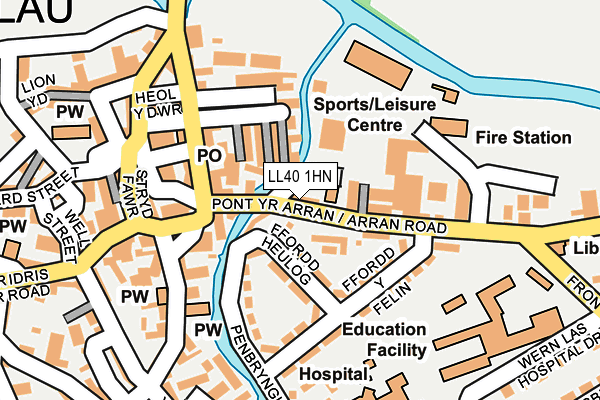 LL40 1HN map - OS OpenMap – Local (Ordnance Survey)