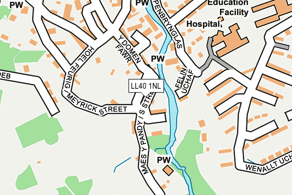LL40 1NL map - OS OpenMap – Local (Ordnance Survey)