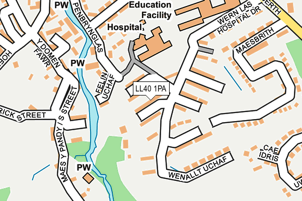 LL40 1PA map - OS OpenMap – Local (Ordnance Survey) LL40 1PA map - OS OpenMap – Local (Ordnance Survey)