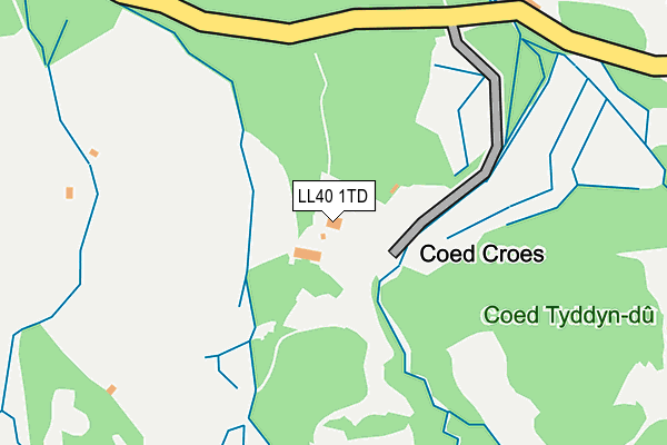 LL40 1TD map - OS OpenMap – Local (Ordnance Survey) LL40 1TD map - OS OpenMap – Local (Ordnance Survey)