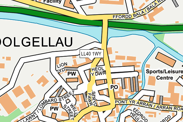 LL40 1WY map - OS OpenMap – Local (Ordnance Survey) LL40 1WY map - OS OpenMap – Local (Ordnance Survey)