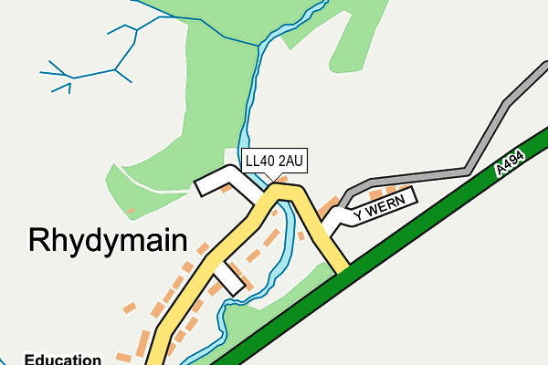 LL40 2AU map - OS OpenMap – Local (Ordnance Survey) LL40 2AU map - OS OpenMap – Local (Ordnance Survey)