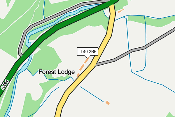 LL40 2BE map - OS OpenMap – Local (Ordnance Survey) LL40 2BE map - OS OpenMap – Local (Ordnance Survey)