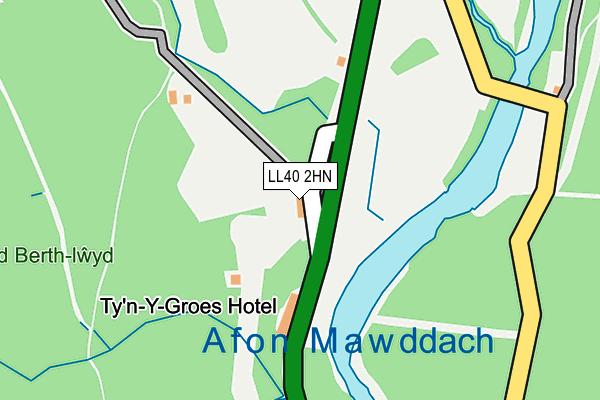 LL40 2HN map - OS OpenMap – Local (Ordnance Survey) LL40 2HN map - OS OpenMap – Local (Ordnance Survey)