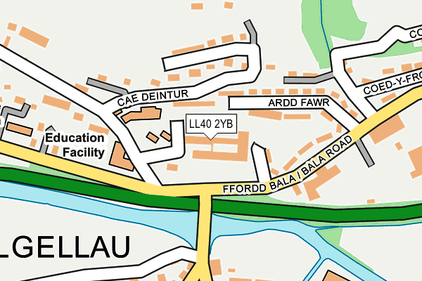 LL40 2YB map - OS OpenMap – Local (Ordnance Survey) LL40 2YB map - OS OpenMap – Local (Ordnance Survey)