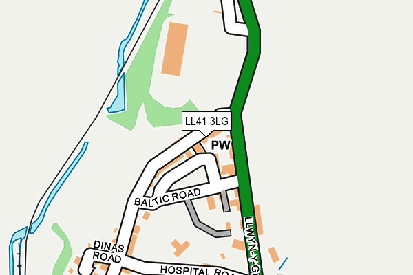LL41 3LG map - OS OpenMap – Local (Ordnance Survey) LL41 3LG map - OS OpenMap – Local (Ordnance Survey)