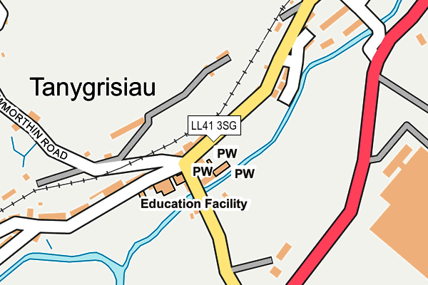 LL41 3SG map - OS OpenMap – Local (Ordnance Survey) LL41 3SG map - OS OpenMap – Local (Ordnance Survey)