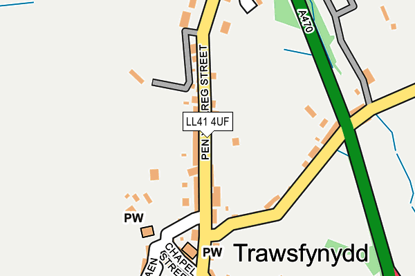 LL41 4UF map - OS OpenMap – Local (Ordnance Survey) LL41 4UF map - OS OpenMap – Local (Ordnance Survey)