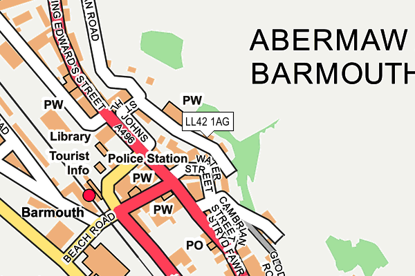 LL42 1AG map - OS OpenMap – Local (Ordnance Survey) LL42 1AG map - OS OpenMap – Local (Ordnance Survey)