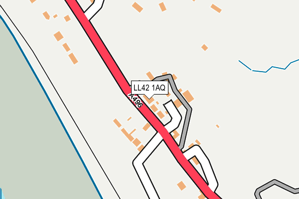 LL42 1AQ map - OS OpenMap – Local (Ordnance Survey) LL42 1AQ map - OS OpenMap – Local (Ordnance Survey)