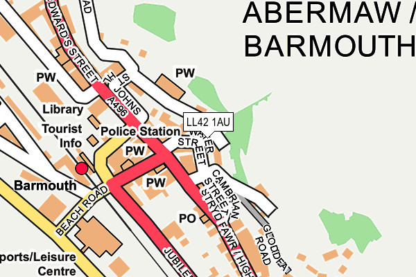 LL42 1AU map - OS OpenMap – Local (Ordnance Survey) LL42 1AU map - OS OpenMap – Local (Ordnance Survey)