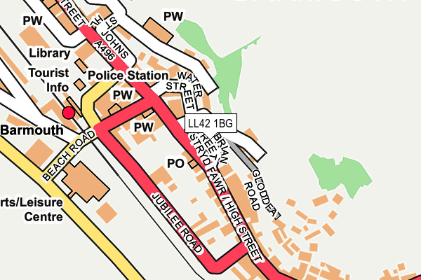 LL42 1BG map - OS OpenMap – Local (Ordnance Survey) LL42 1BG map - OS OpenMap – Local (Ordnance Survey)