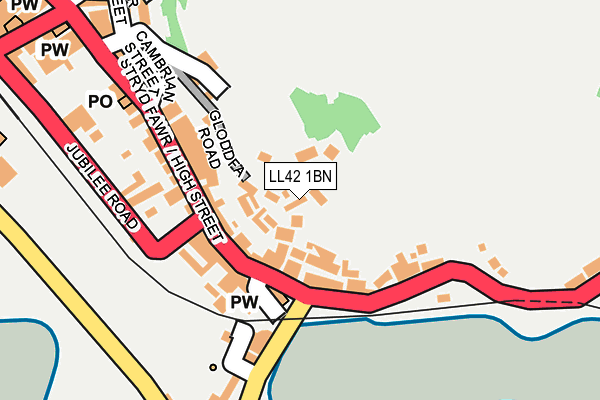 LL42 1BN map - OS OpenMap – Local (Ordnance Survey) LL42 1BN map - OS OpenMap – Local (Ordnance Survey)