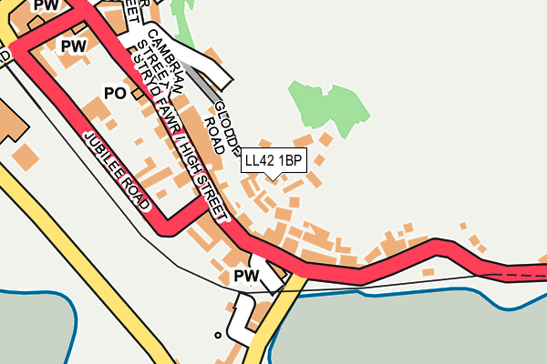 LL42 1BP map - OS OpenMap – Local (Ordnance Survey) LL42 1BP map - OS OpenMap – Local (Ordnance Survey)