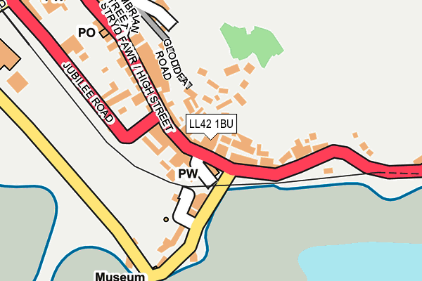 LL42 1BU map - OS OpenMap – Local (Ordnance Survey) LL42 1BU map - OS OpenMap – Local (Ordnance Survey)