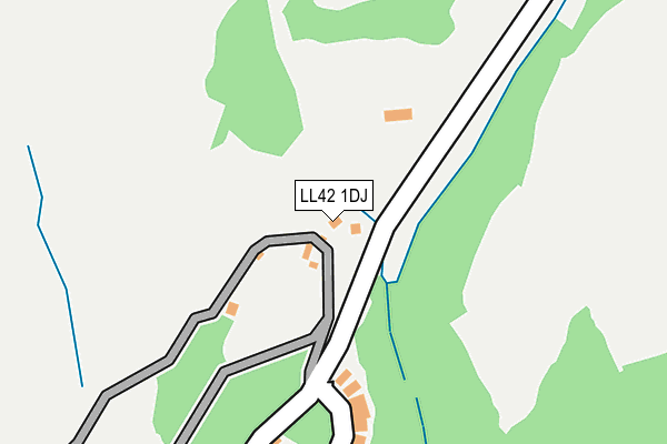LL42 1DJ map - OS OpenMap – Local (Ordnance Survey) LL42 1DJ map - OS OpenMap – Local (Ordnance Survey)