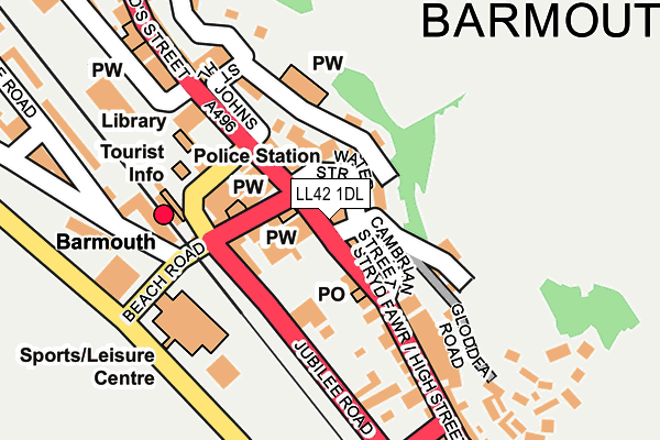 LL42 1DL map - OS OpenMap – Local (Ordnance Survey) LL42 1DL map - OS OpenMap – Local (Ordnance Survey)