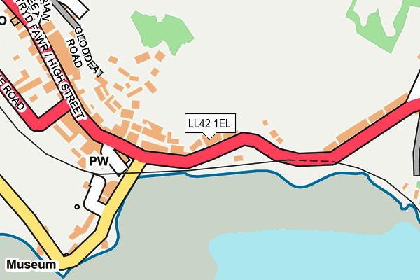 LL42 1EL map - OS OpenMap – Local (Ordnance Survey) LL42 1EL map - OS OpenMap – Local (Ordnance Survey)
