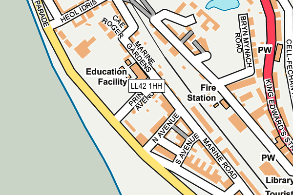 LL42 1HH map - OS OpenMap – Local (Ordnance Survey) LL42 1HH map - OS OpenMap – Local (Ordnance Survey)