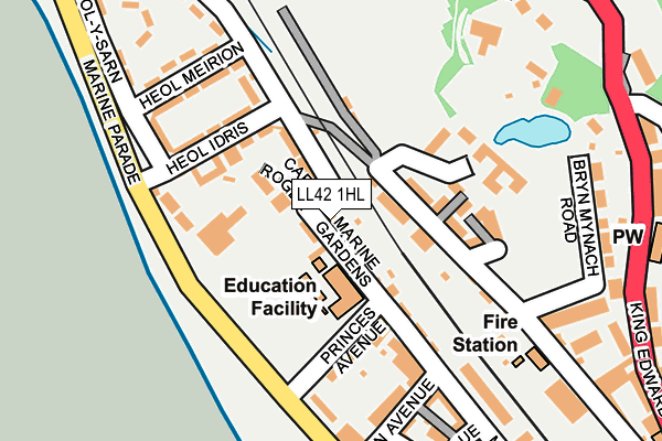 LL42 1HL map - OS OpenMap – Local (Ordnance Survey) LL42 1HL map - OS OpenMap – Local (Ordnance Survey)