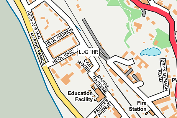 LL42 1HR map - OS OpenMap – Local (Ordnance Survey) LL42 1HR map - OS OpenMap – Local (Ordnance Survey)