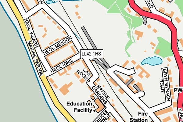 LL42 1HS map - OS OpenMap – Local (Ordnance Survey) LL42 1HS map - OS OpenMap – Local (Ordnance Survey)
