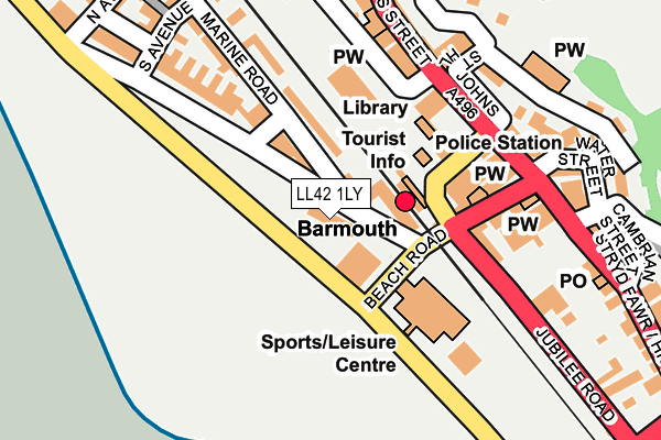 LL42 1LY map - OS OpenMap – Local (Ordnance Survey) LL42 1LY map - OS OpenMap – Local (Ordnance Survey)