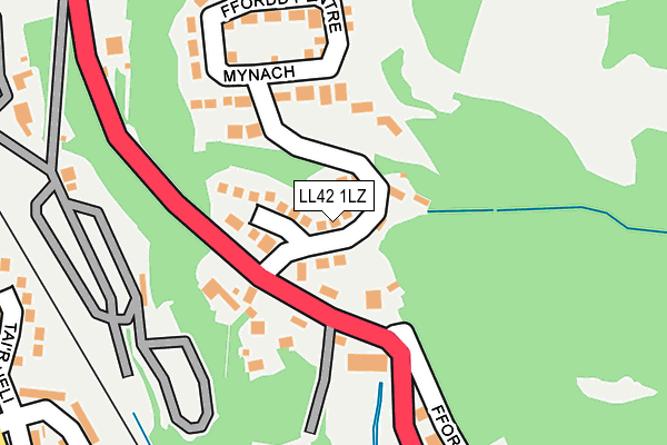 LL42 1LZ map - OS OpenMap – Local (Ordnance Survey) LL42 1LZ map - OS OpenMap – Local (Ordnance Survey)