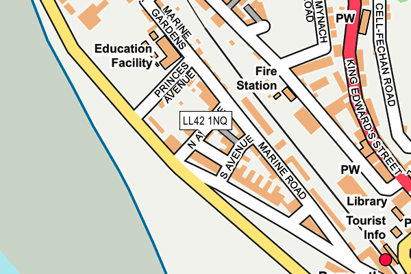 LL42 1NQ map - OS OpenMap – Local (Ordnance Survey) LL42 1NQ map - OS OpenMap – Local (Ordnance Survey)