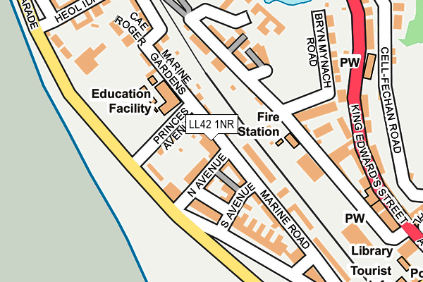 LL42 1NR map - OS OpenMap – Local (Ordnance Survey) LL42 1NR map - OS OpenMap – Local (Ordnance Survey)