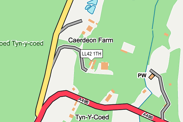 LL42 1TH map - OS OpenMap – Local (Ordnance Survey)