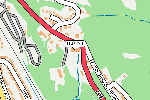 LL42 1YH map - OS OpenMap – Local (Ordnance Survey) LL42 1YH map - OS OpenMap – Local (Ordnance Survey)